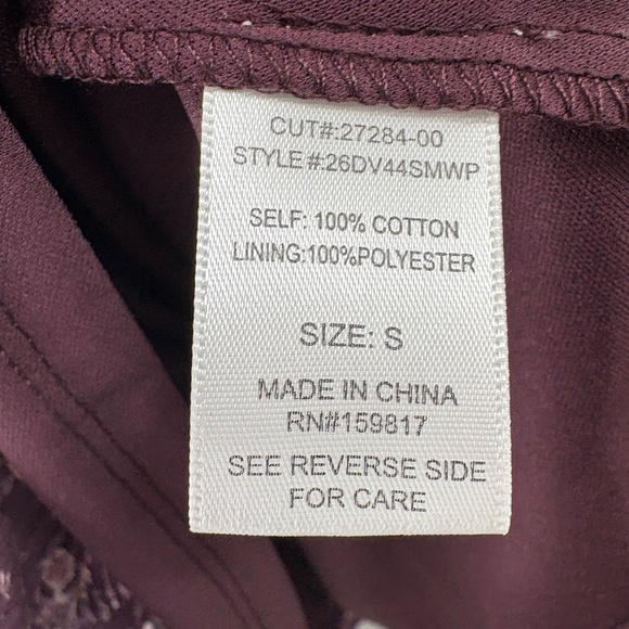 Altar’d State Floral Boho Cottagecore Mini Dress Purple Wine Long Sleeve Small - Picture 11 of 12